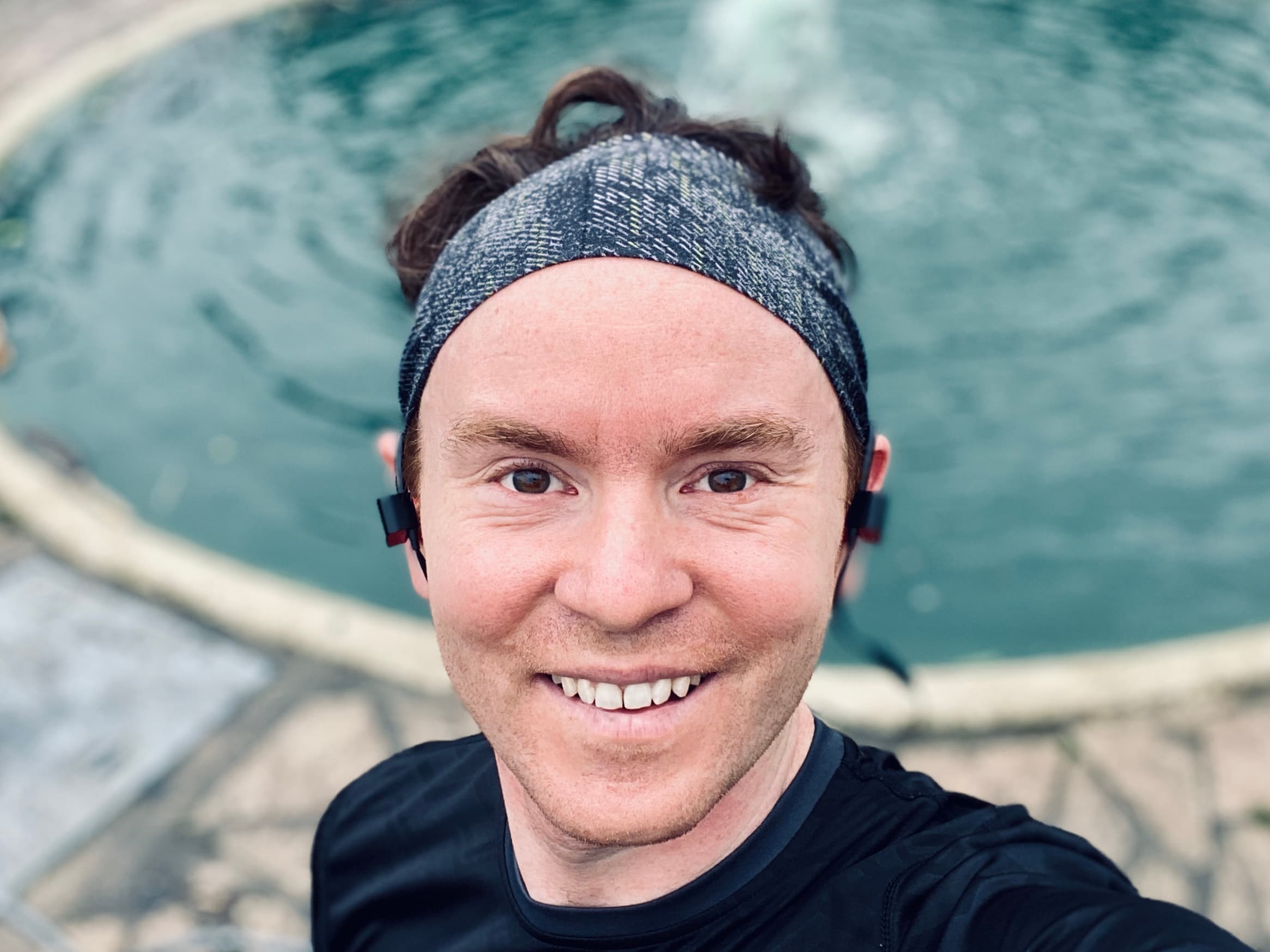 Photo of Stef on a run